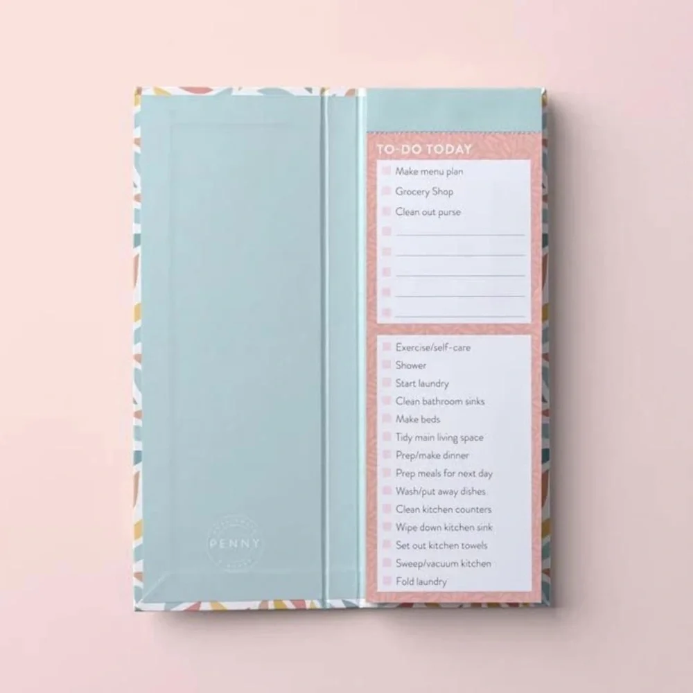 Colorful Leaf Pattern Checklist Notebook by Passionate Penny Pincher (3 months)